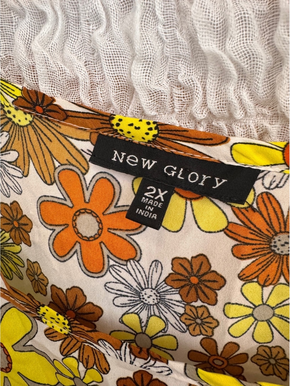 1054 New Glory 2X (23" PTP runs small) Floral Print Dress A0001054 - Picture 2 of 6